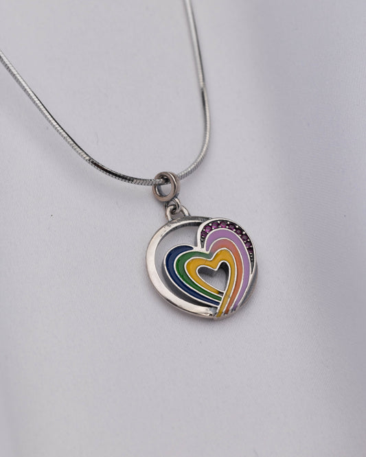 Cadena Corazon Multicolor CBP01