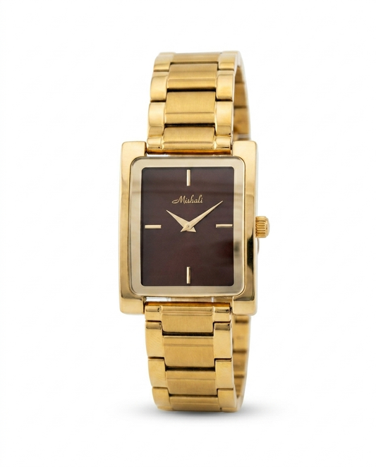 Reloj Mishali Golden Square Ruby 21026