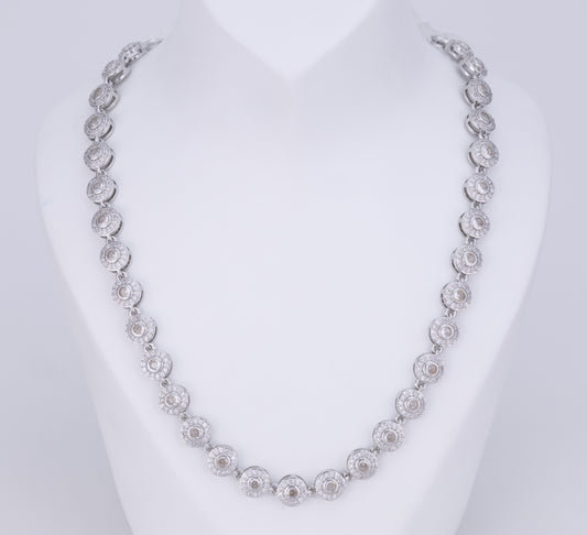 Cadena Rodio, Círculos con circonitas CG05