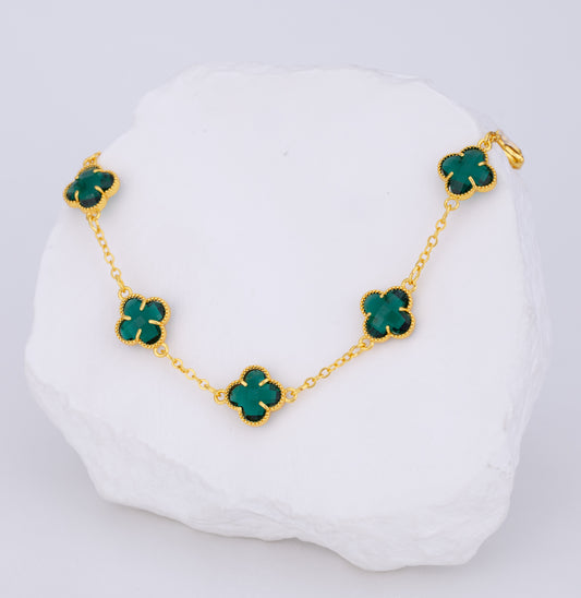 Pulsera Van Cleef en Cristal de Murano Verde VCP46