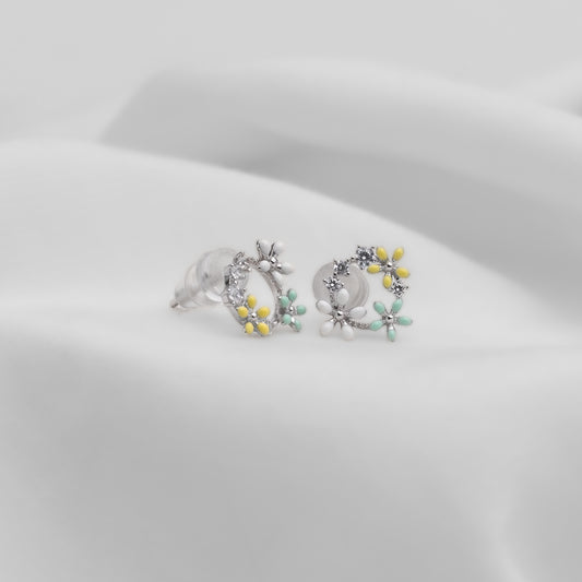 Aretes de Flores en Plata 925 AP54