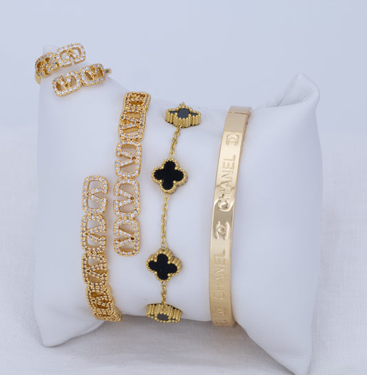 Set Pulseras y Anillo Luxury Queen PBA82