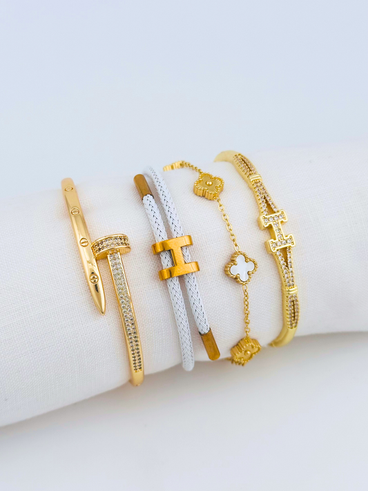 Juego de pulseras Arabe HM CT Blanca PBA22