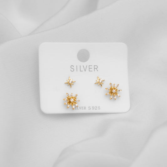 Aretes Estrellas Brillantes S3-25