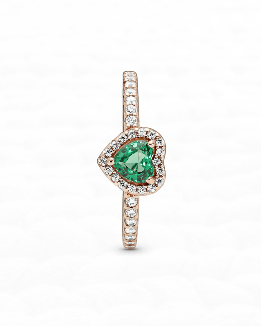 Anillo Elegancia Verde Y Rosa APL16