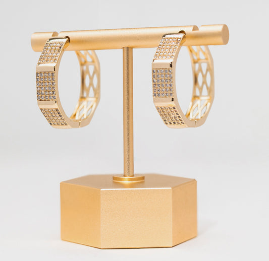 Aretes Argolla Octagonal A142