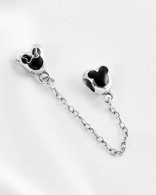 Seguro silueta M!ckey y Minni3 moñito rojo CH59