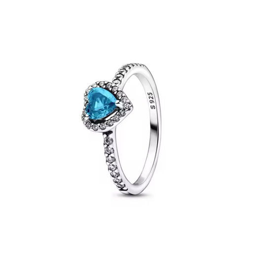 Anillo corazon azul claro AP30