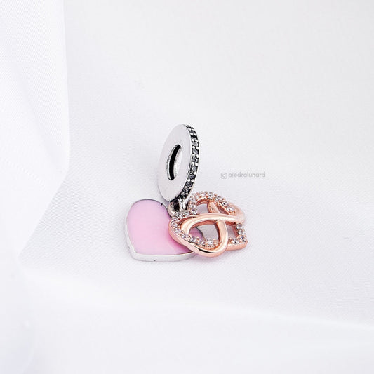 Dije Corazón infinito rosa CH172
