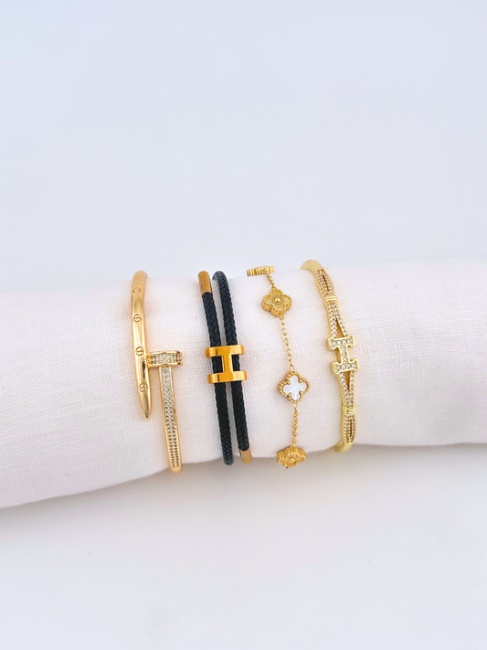 Juego Pulsera Arabe HM CT Negra PBA21