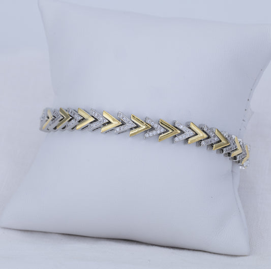Pulsera V Corrediza Full Circonita PB57