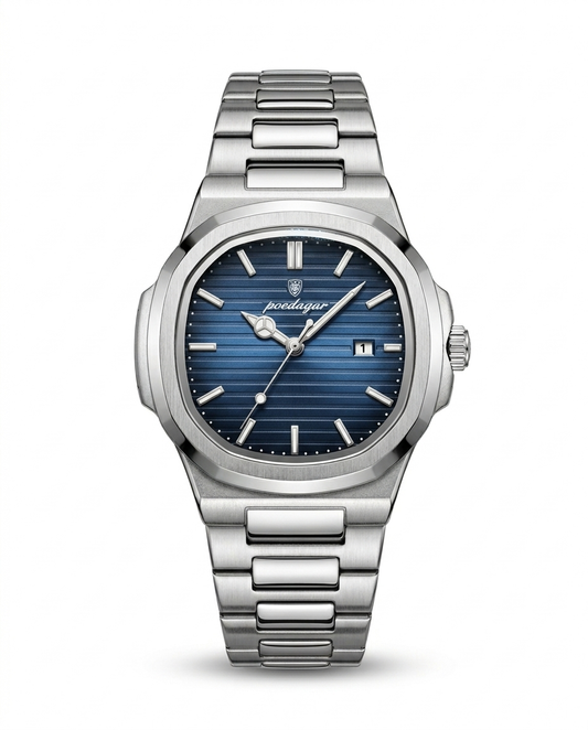 Reloj Poedagar Nautilus Prime 613 Azul - Plateado