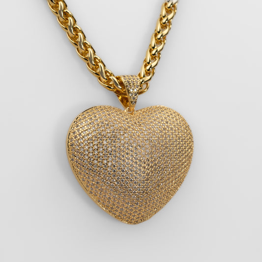 Cadena Big corazón multi micro circonitas CG66