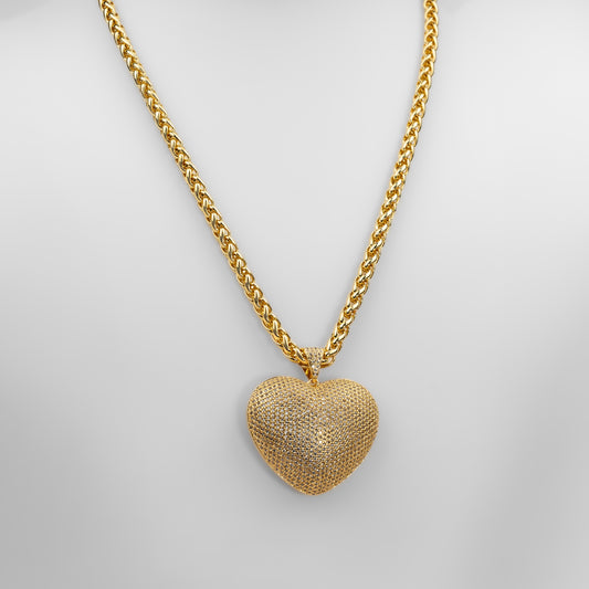 Cadena Big corazón multi micro circonitas CG66