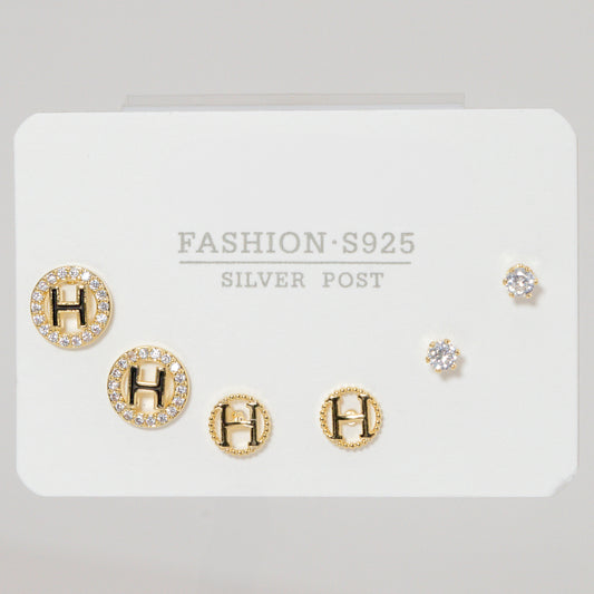 Set Aretes H3rmes Circonitas LADO3-25