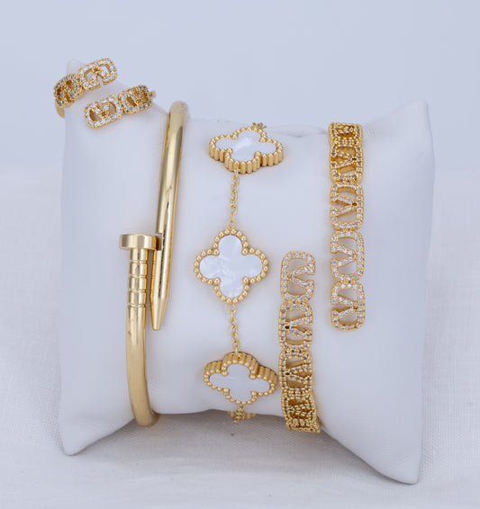 Set Pulsera y Anillo Ébano Luxe PBA61