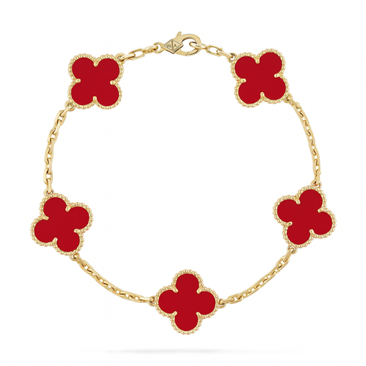 Pulsera oro laminado rojo lisa XL VCP08