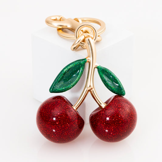 Llavero Cherry con hoja verde LC02