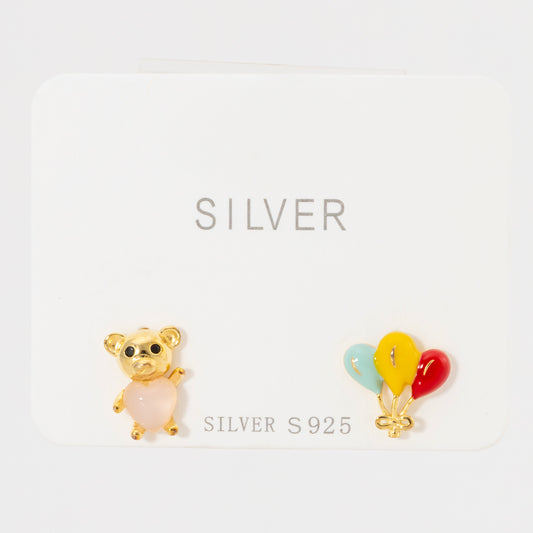 Aretes Oso y Globos A139