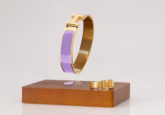 Set Pulsera y Anillo H3rmes Morado Lila SPAH02