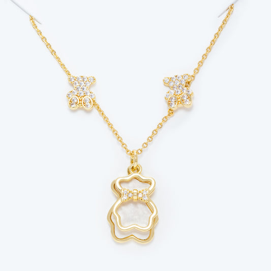 Set Cadena y Aretes T@us Nacar Luxury LATSE67