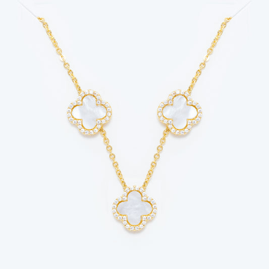 Trebol nacarado y diamantado LATSE68