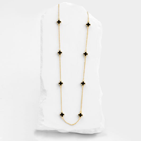 Cadena Mini trébol Negro VCAD20