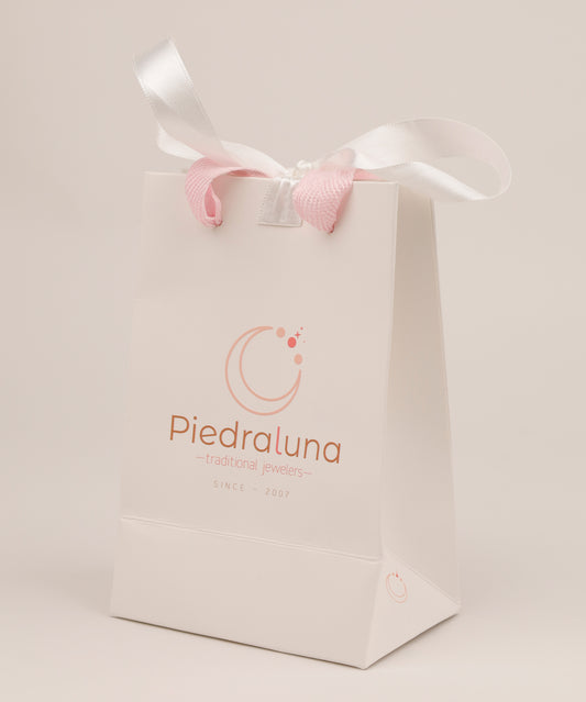 shopping blanco pequeño moño rosa Piedra Luna (ideal para anillo o dije) EM07