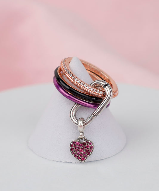 Anillo  apilable con Mini Dijede corazón AR07
