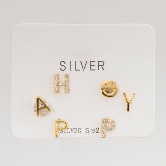 Set de Aretes "Happy" – 6 piezas PLAOR-DO3-11