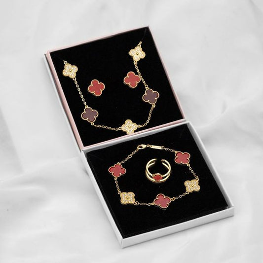 Set Rojo con Circonitas VC-SET8