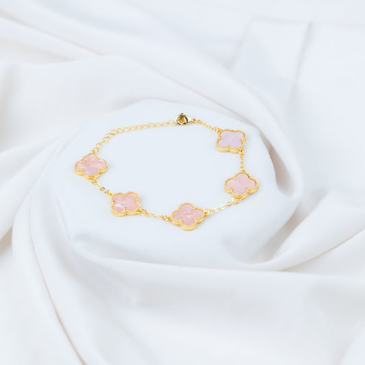 Pulsera oro laminado rosado Nacar lisa XL VCP10