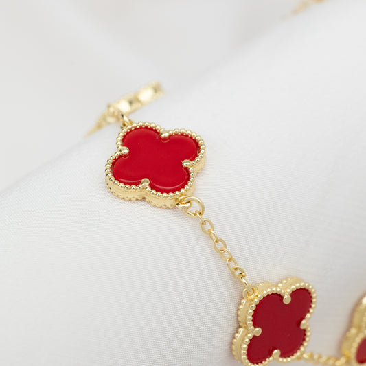 Pulsera oro laminado rojo lisa XL VCP08