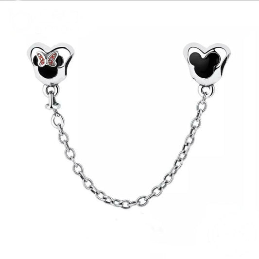 Seguro silueta M!ckey y Minni3 moñito rojo CH59