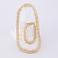 Set Pulsera y Cadena Eslabones Cuadrados LATSE-35