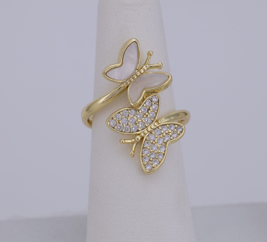 Anillo Duo de Mariposas BA41