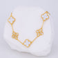 Pulsera oro laminado nacar blanco circonitas VCP06