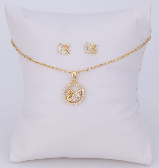 Set Cisne Dorado Pavé LATSE140