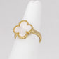 Anillo V@n Cl€€f Blanco Nacar Liso clásico VCAN16