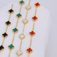Sets (son 3 sets cada uno con cadena y pulsera ) Trébol Multicolor, Negro, Verde, Rojo y Blanco VCAP58