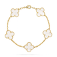 Pulsera oro laminado Blanco Nacar Lisa VCP14