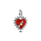 DIje Corazon Rojo con flecha diamantado CH385