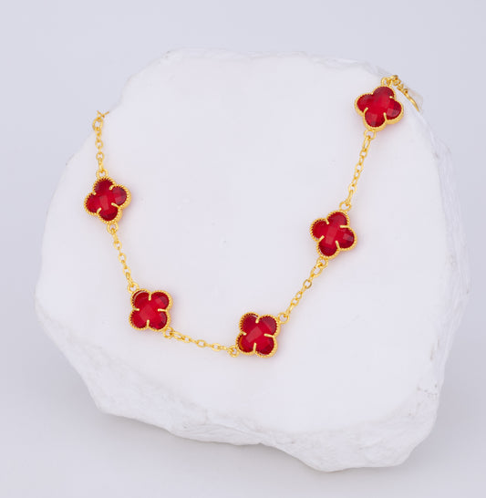 Pulsera en Cristal de murano Roja VCP44