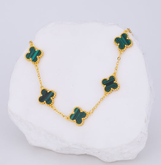 Pulsera Trebol Mediano Verde VCP40