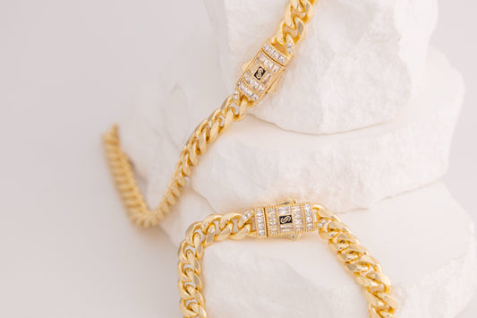 Kit Cadena 55 CM y Pulsera 21 Cm K2MONBAG9M55PLA