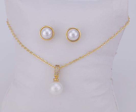 Set Perla Doble Dorada LATSE149