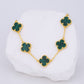 Pulsera oro laminado verde lisa  VCP11