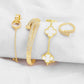 Juego Pulsera Arabe Rígida carti€R, v@n cl€€F y Anillo PBA13