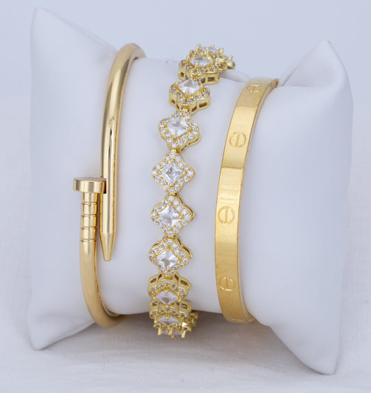 Set Trébol Dorado y Pulsera Presidencial PBA79
