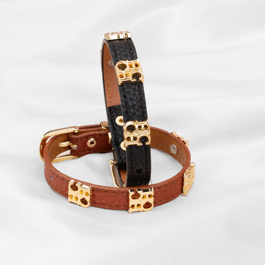 Pulsera Ajustable  Leather Color Piel PCH2